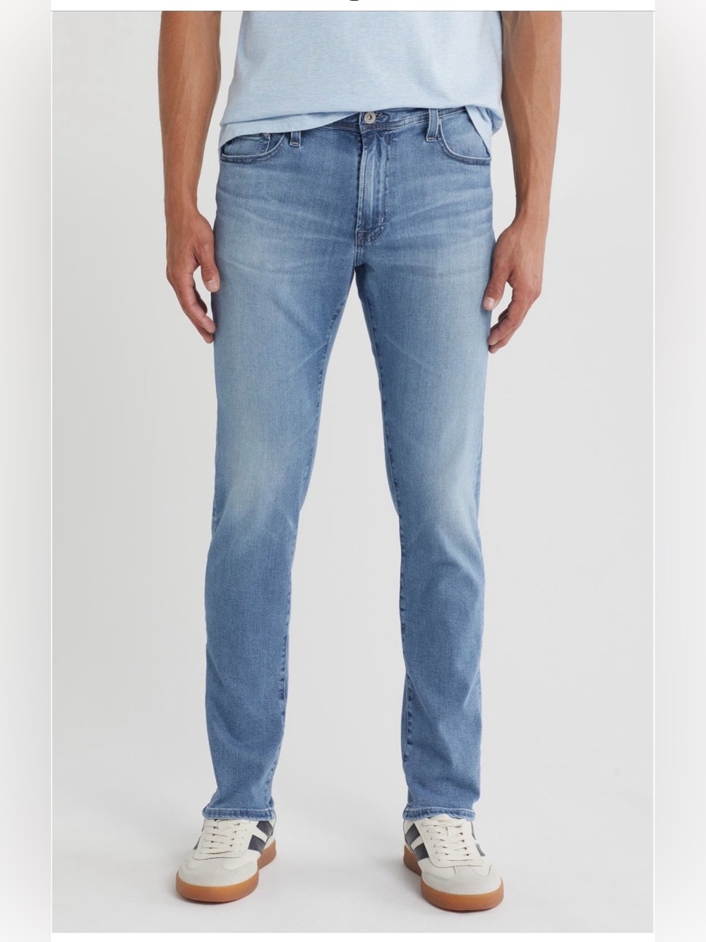 Ag Adriano Tellis Modern Slim Straight Light Blue Jeans